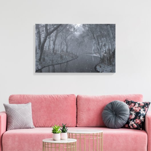 Schattige Buchse (Winter) Leinwand (Insitu (Wohnzimmer))