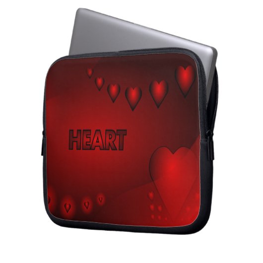 Schattige Herzen - Laptopschutzhülle (Vorderseite Links)