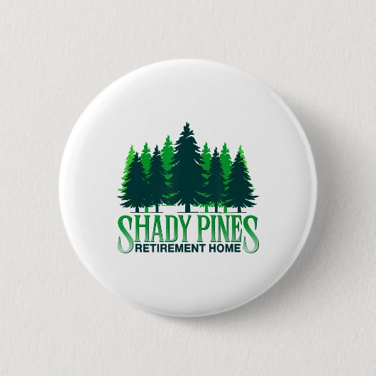 Schattige Kiefern-Fichte Outdoor-Wanderung Button (Vorderseite)