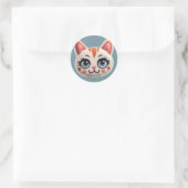 Schattige Kitten Runder Aufkleber (Tasche)