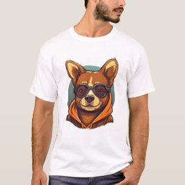 Schattige Pup, Hood Down! T-Shirt