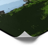 Schattige Seebrücke Poster (Ecke)