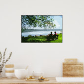 Schattige Seebrücke Poster (Küche)