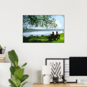 Schattige Seebrücke Poster (Heimbüro)