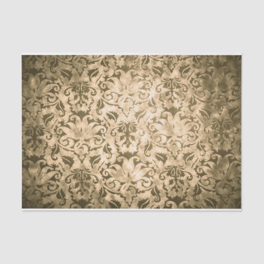 Schattige und helle Goldschattel Nahtloses Muster Seidenpapier (Vorderseite)