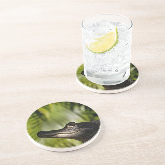 Schattiger AlligatorUntersetzer Getränkeuntersetzer (Seite)