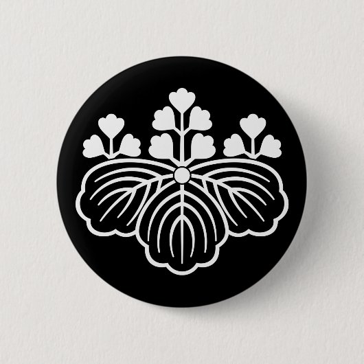 Schattiger Blauglockenbaum mit 5&3 Blüten Button (Vorderseite)