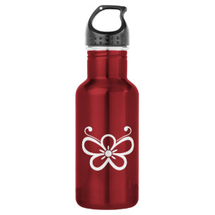 Schattiger schmetterlingsförmiger Pflaumenblüten-K Trinkflasche