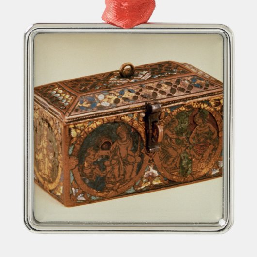 Schatulle, 13. Jahrhundert Silbernes Ornament (Vorne)