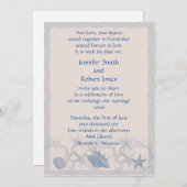 Schatz am Meer Einladung zur Hochzeit (Vorne/Hinten)