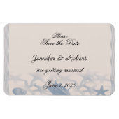 Schatz am Meer Hochzeit retten Datum Magnet (Horizontal)