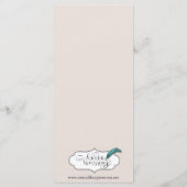 Schatz am Meer Hochzeitsmenü Menükarte (Rückseite)