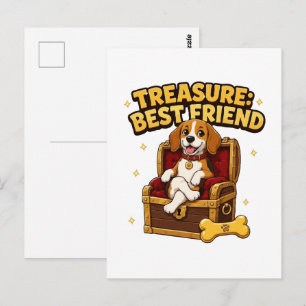 Schatz Best Friend Beagle Hund Postkarte