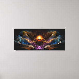 Schatz der nächtlichen Fraktal Art Wrapped Canvas  Leinwanddruck