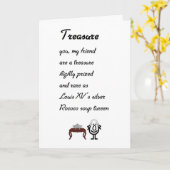 Schatz, ein lustiges Freundschaftsgedicht Karte (Gelbe Blume)