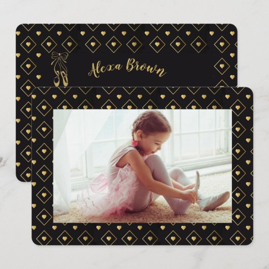 Schatz-Foto-Rahmen Einladung (Vorne/Hinten)