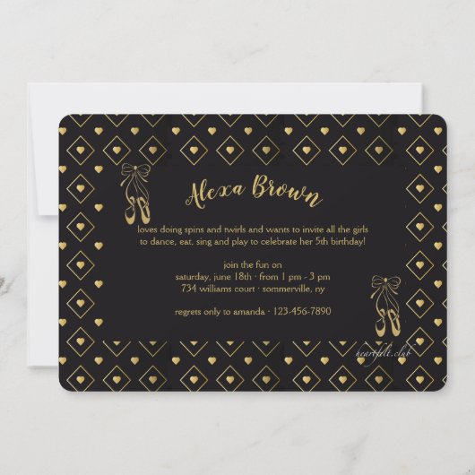 Schatz-Foto-Rahmen Einladung (Rückseite)