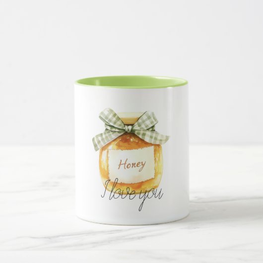 Schatz, ich liebe dich Honigglas Tasse (Zentrum)