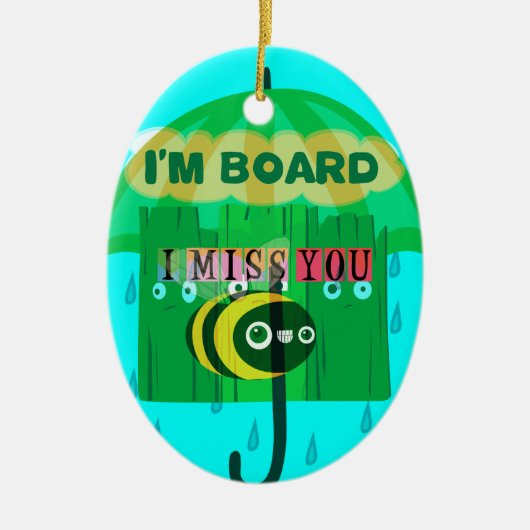 Schatz, ich vermisse dich so sehr keramik ornament (Vorne)