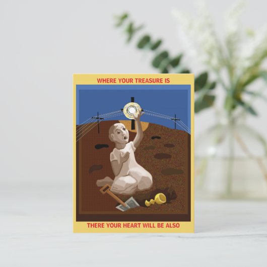 Schatz in einem Feld Postkarte (Stehend Vorderseite)