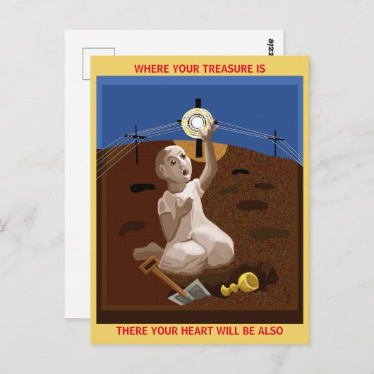 Schatz in einem Feld Postkarte (Vorne/Hinten)