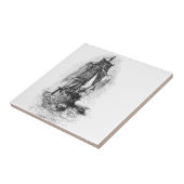 Schatz-Insel-Piraten-Schiff Fliese (Seite)