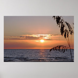 Schatz-Insel-Sonnenuntergang-Plakat, Ansicht B Poster