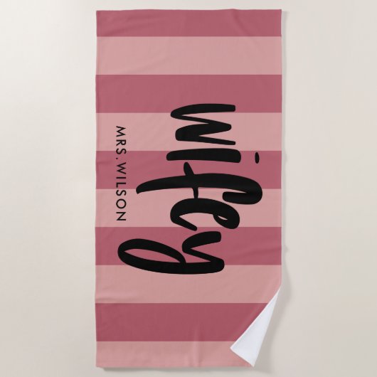 Schatz| Personalisierte Braut Strandtuch (Vorderseite)