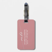 Schatz| Personalisierte Honeymoon-Braut Gepäckanhänger (Rückseite vertikal)