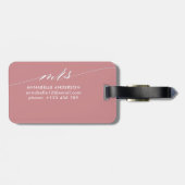 Schatz| Personalisierte Honeymoon-Braut Gepäckanhänger (Rückseite horizontal)