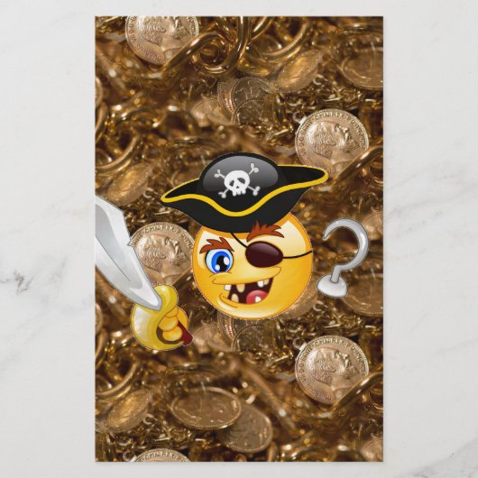 Schatz Pirate Emoji Briefpapier (Vorderseite)