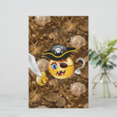 Schatz Pirate Emoji Briefpapier (Stehend Vorderseite)