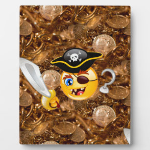 Schatz Pirate Emoji Fotoplatte