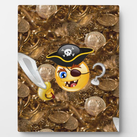 Schatz Pirate Emoji Fotoplatte (Vorderseite)