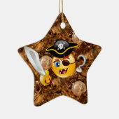 Schatz Pirate Emoji Keramikornament (Rechts)