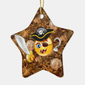 Schatz Pirate Emoji Keramikornament (Links)