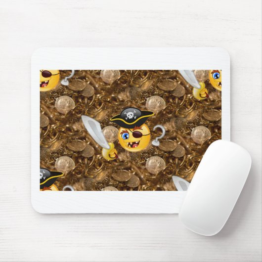 Schatz Pirate Emoji Mousepad (Mit Mouse)