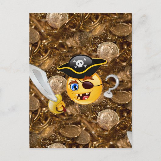 Schatz Pirate Emoji Postkarte (Vorderseite)