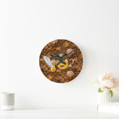Schatz Pirate Emoji Runde Wanduhr (Zuhause)