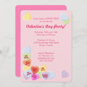 Schatz-Valentinsgruß-Süßigkeit Einladung (Vorne/Hinten)