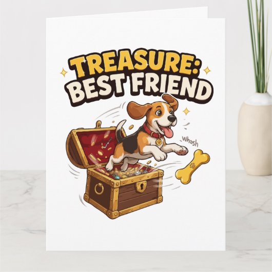 Schatzbester-Freund-Beagle Karte (Vorderseite)