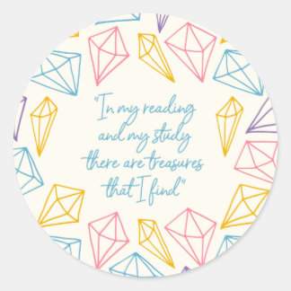 "Schätze, die ich finde" Runder Aufkleber