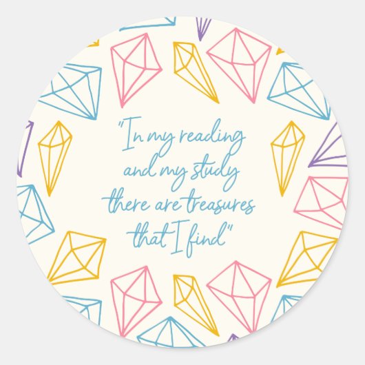 "Schätze, die ich finde" Runder Aufkleber (Vorderseite)