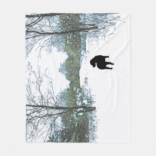 Schätze - Schwarzer Hund Kunst - Schwarzes Labor Fleecedecke (Vorderseite)