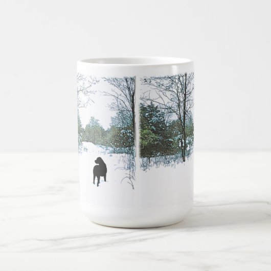 Schätze - Schwarzer Hund Kunst - Schwarzes Labor Kaffeetasse (Mittel)