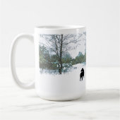 Schätze - Schwarzer Hund Kunst - Schwarzes Labor Kaffeetasse (Links)