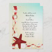 Schätze vom Meer Einladung zur Hochzeit (Vorne/Hinten)