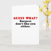 Schätzen Sie, was Burpees Sie auch nicht mögen Karte (Gelbe Blume)