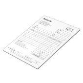 Schätzformular | Modernes Minimalistisches Berufli Notizblock (angewinkelt)