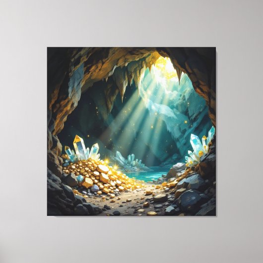 Schatzhöhle im Licht Leinwanddruck (Vorderseite)